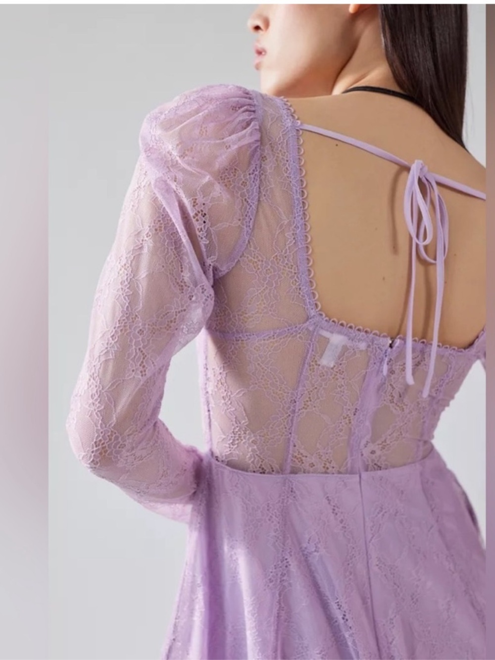 Urban Outfitters Lavender Lace Mini Dress - Picture 4 of 7